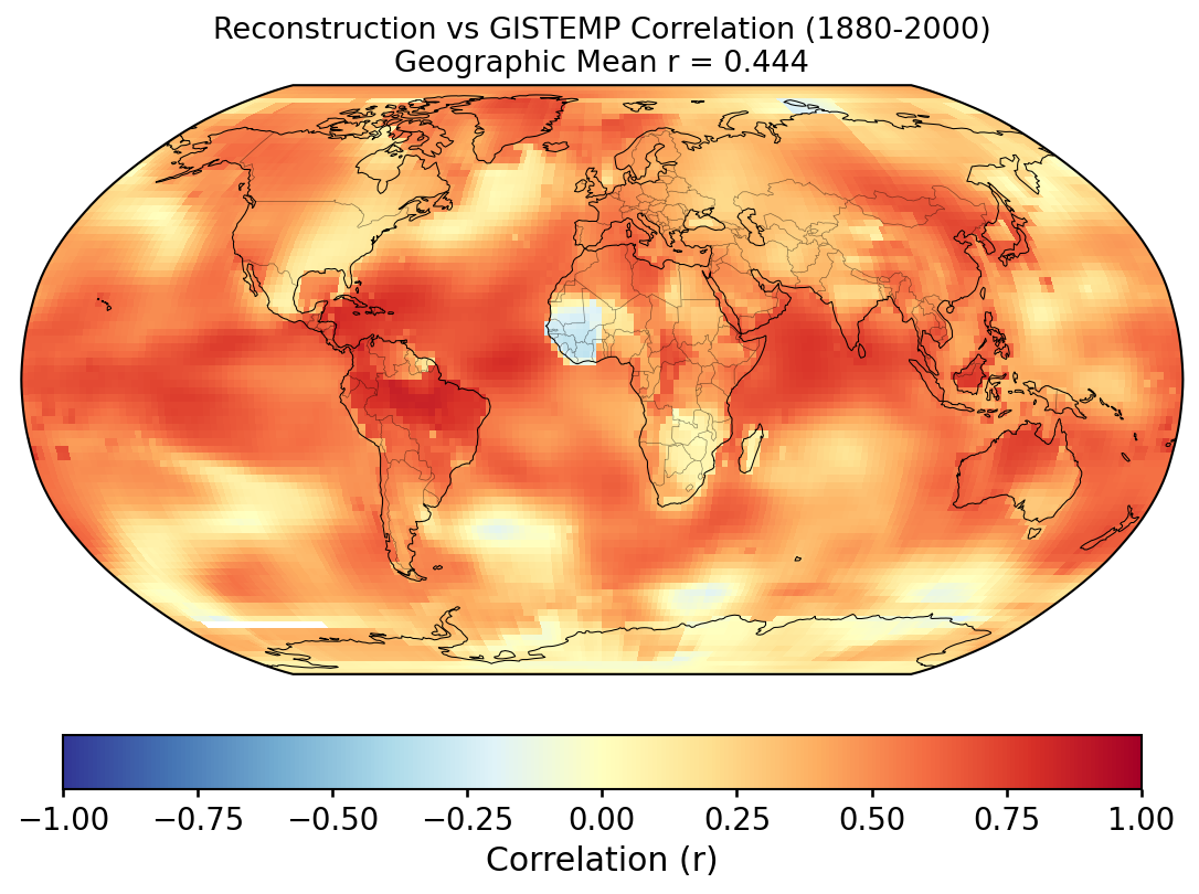 Spatial correlation map