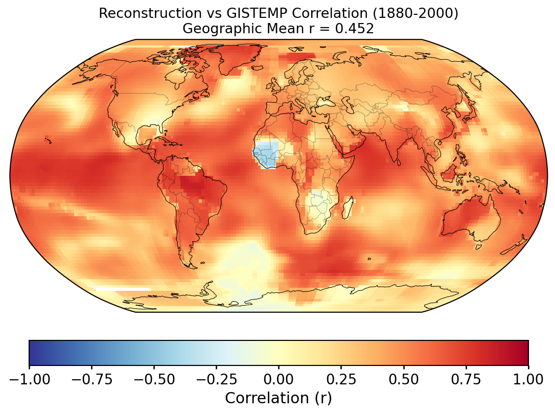 Spatial correlation map