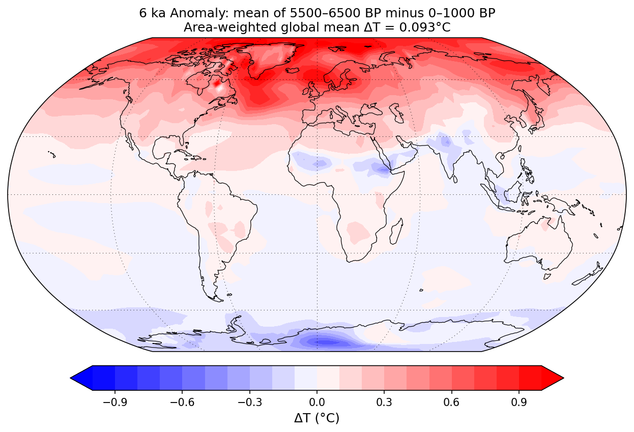 6 ka spatial anomaly map